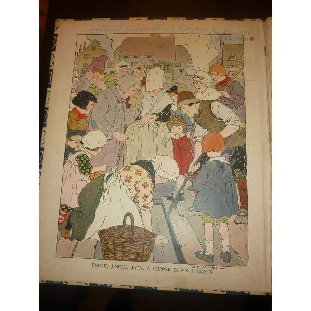 Antique 1918 Billy Be-Nimble Picture Book Blanche Fisher Wright Cover Only